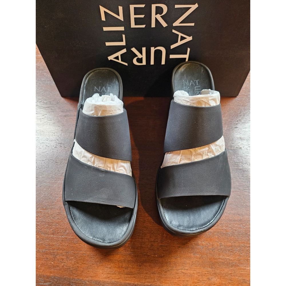 Naturalizer Womens Genn-Rally Black Slide Sandals 5 M New - Picture 3 of 9